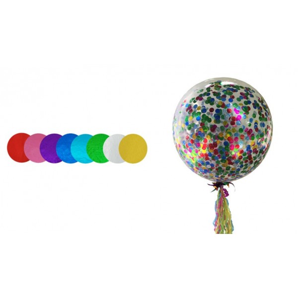 Confetti per palloncini metal rotondi assortiti 2 cm