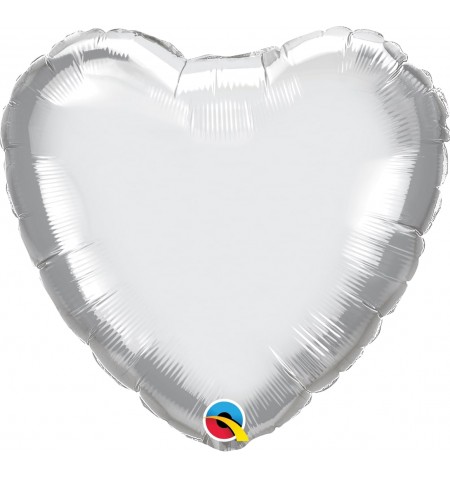 Shape 18"/45 cm cuore chrome argento 1pz.
