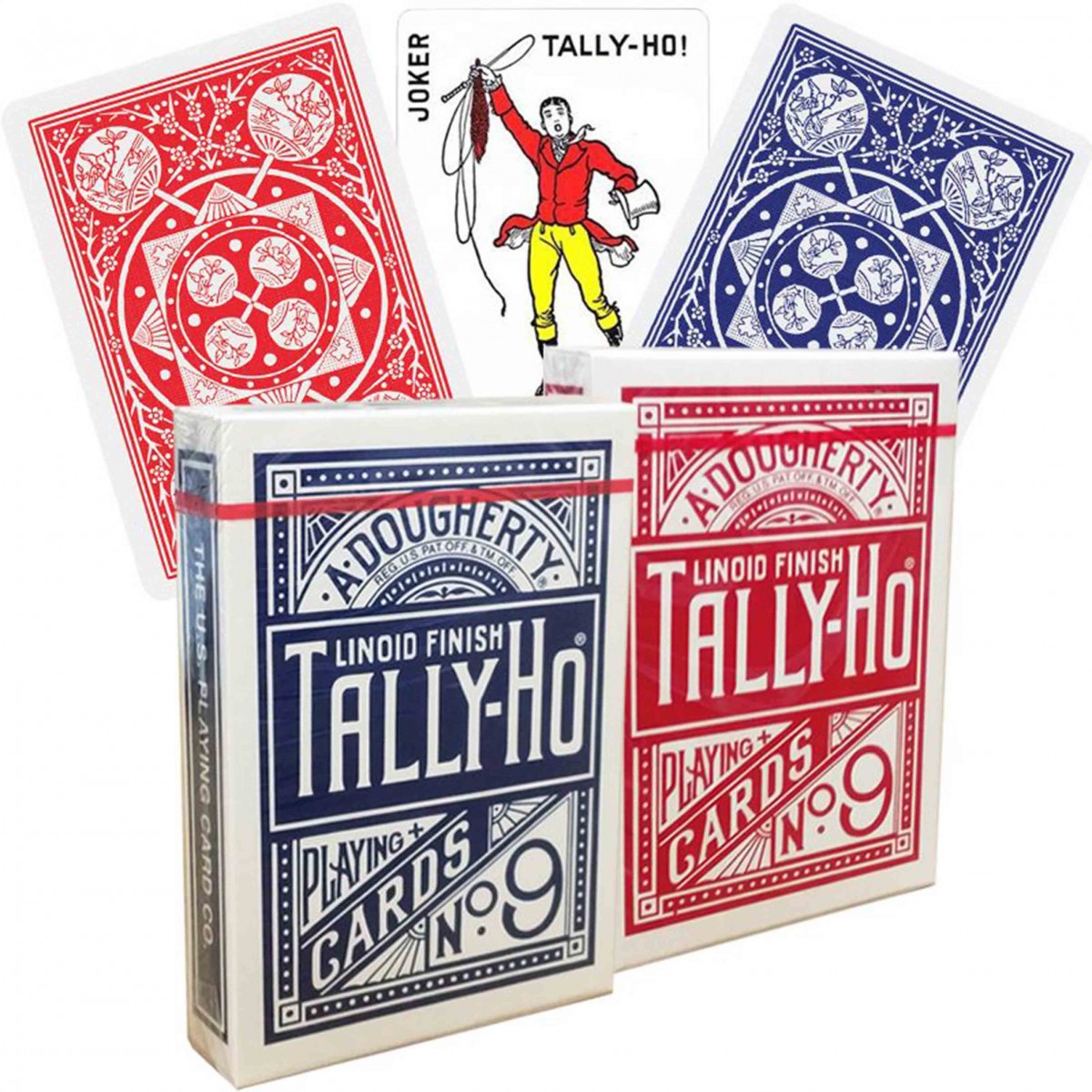 dorso blu Fan Back Mazzi di carte da gioco Mazzo di carte Tally Ho 