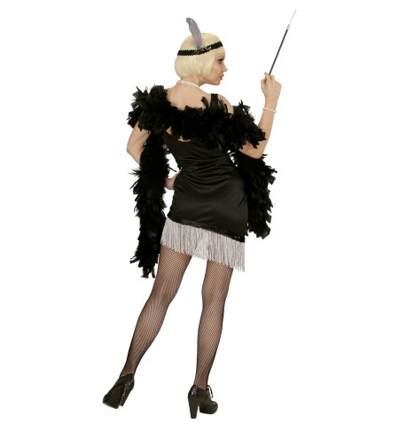 Costume charleston nero con Frange delux