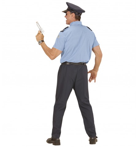 Costume poliziotto con camicia azzurra