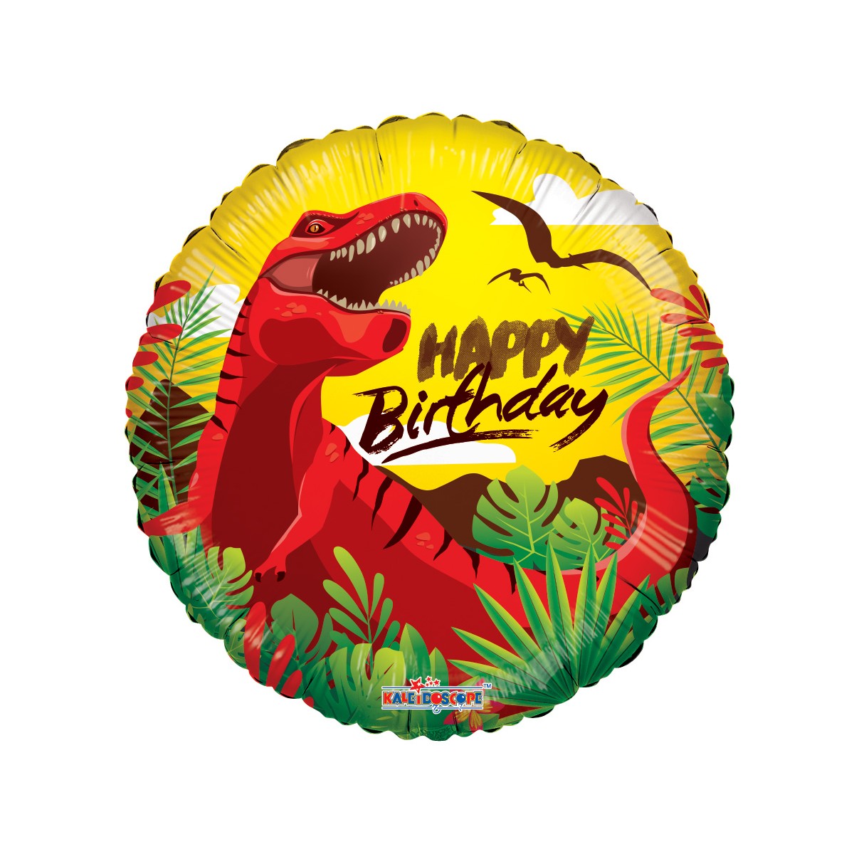 Shape 18"/45cm Happy birthday dinosauro rosso