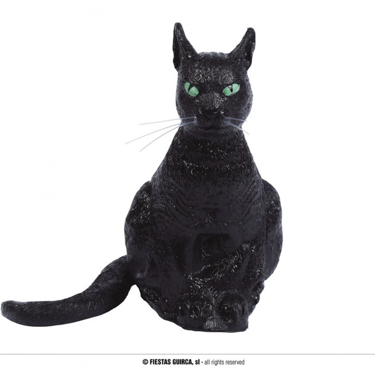 Statua gatto nero seduto 35 centimetri