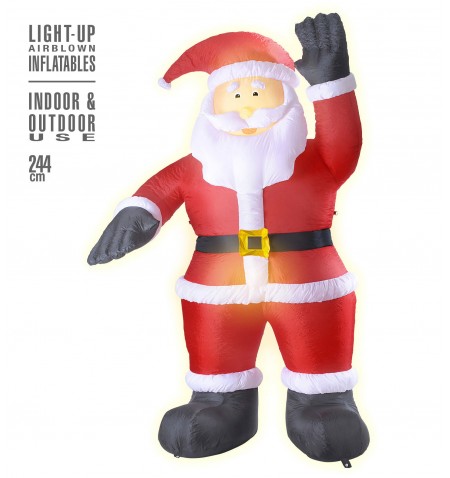 Babbo Natale gonfiabile con luci e motore 244cm