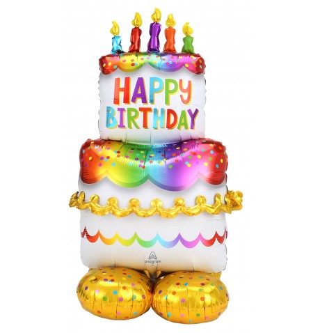 Pallone Airloonz 134cm Happy birthday Cake
