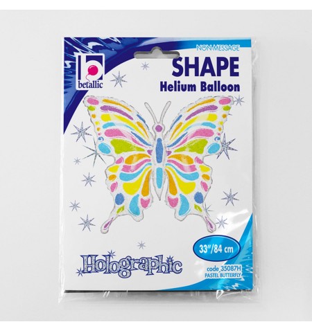 Supershape 33"/84cm farfalla colori pastello