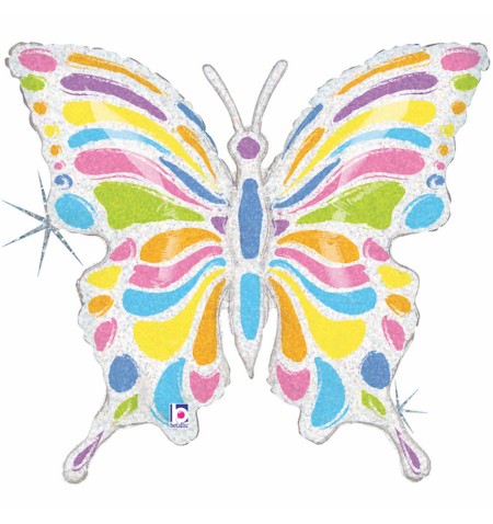 Supershape 33"/84cm farfalla colori pastello