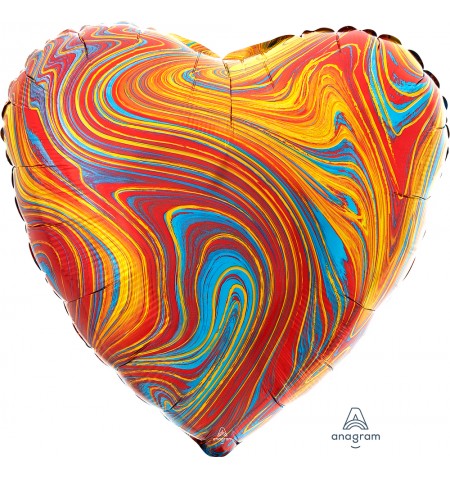 Shape cuore 18"/45cm Marblez vari colori