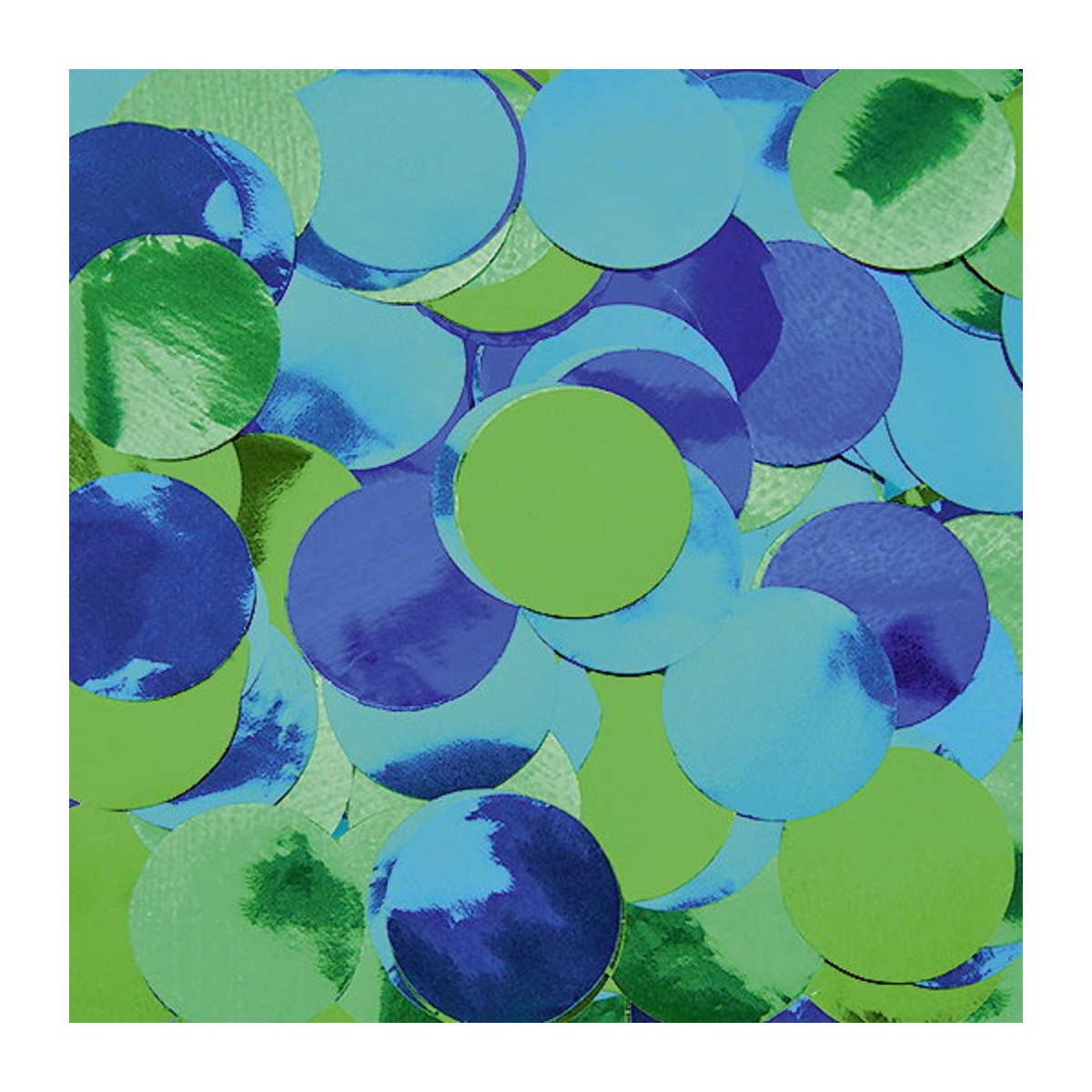 Confetti per palloncini metal rotondi assortiti in blue 2 cm