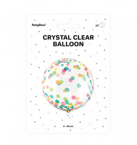 Crystal globe stampa dots colorati 40cm