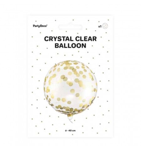 Crystal globe stampa dots dorati 40cm