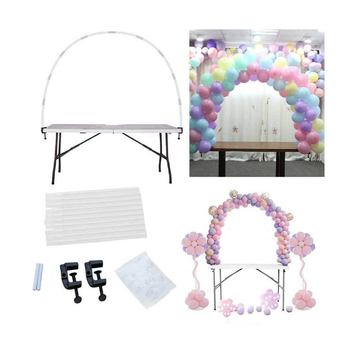 Arco di palloncini da tavolo - 120 cm - Sparklers Club