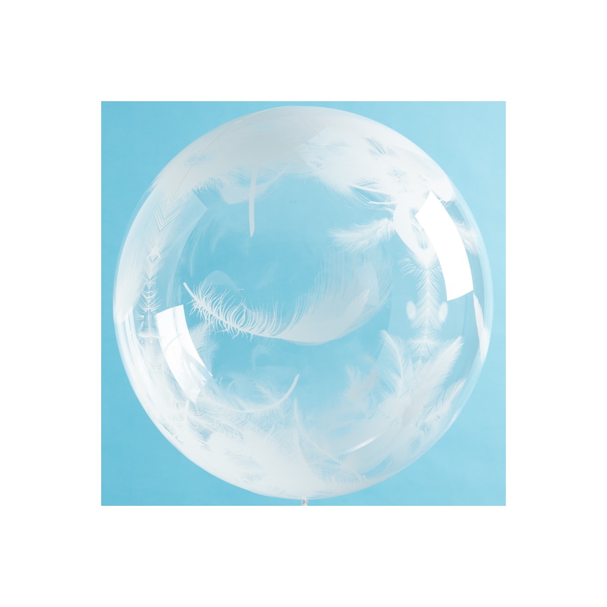 Crystal globe 18"/45cm Piume