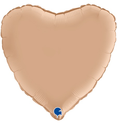 Shape cuore Satin Natural 18"/45 cm