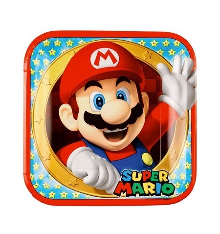 Piatti 23cm Super Mario bros 8pz.