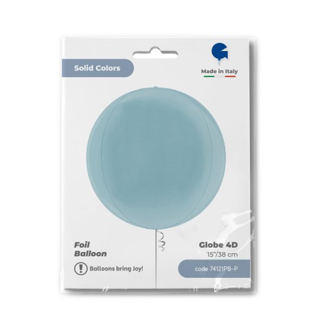 Globe 15" sfera 4D Azzurro