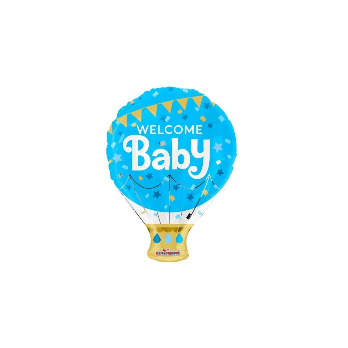 Shape mongolfiera Welcome baby 18"/45cm azzurro