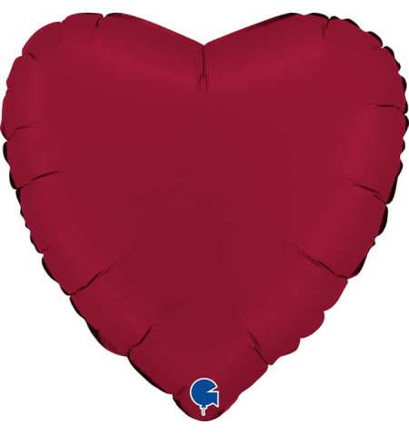 Shape cuore 18"/45cm Satin Cherry Grabo 1pz.