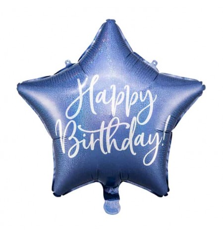 Shape 18"/45cm stella Blue Happy Birthday