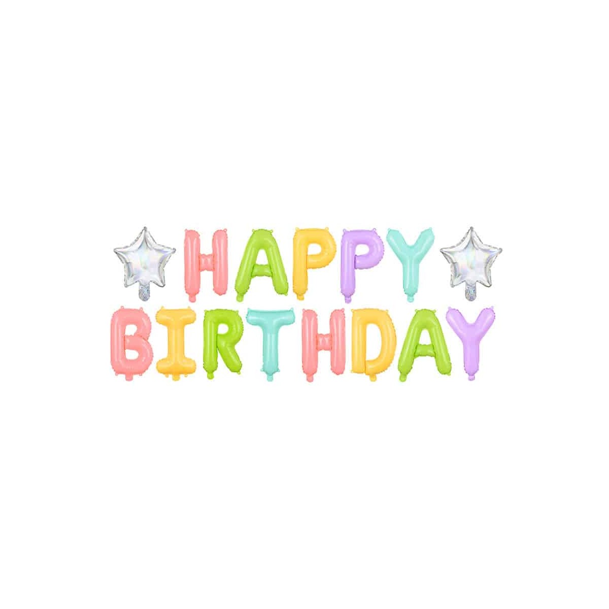 Scritta Happy birthday Macaron 35 x 395cm