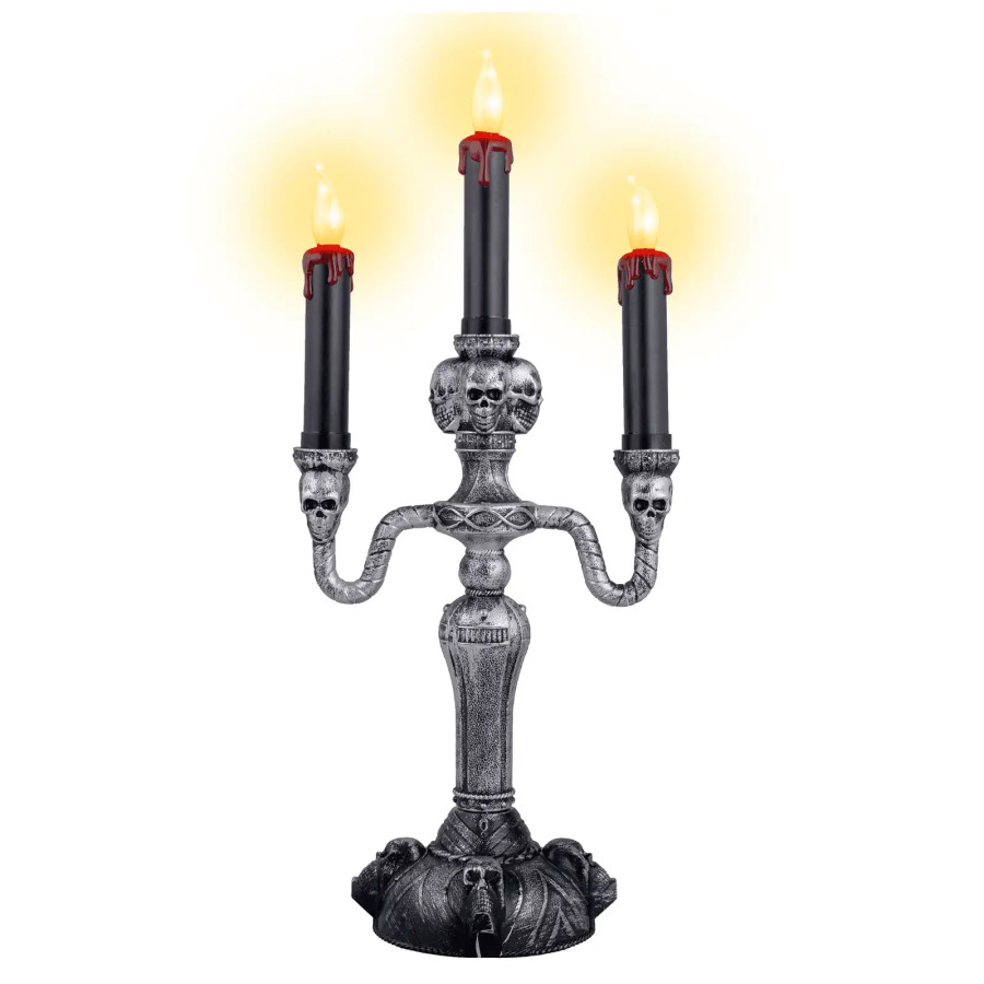 candelabro con candele luminose 40cm