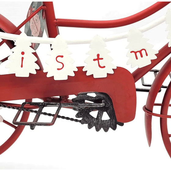 Decorazione bicicletta natalizia 53cm