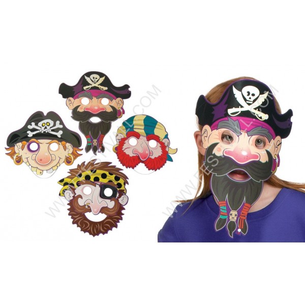 Confezione 12 maschere pirata