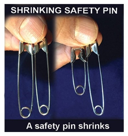 Shrinking safety pin